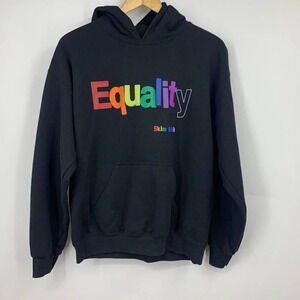 Skim Milk Men's Equality Rainbow 100% Cotton Long Sleeve Hoodie Size S